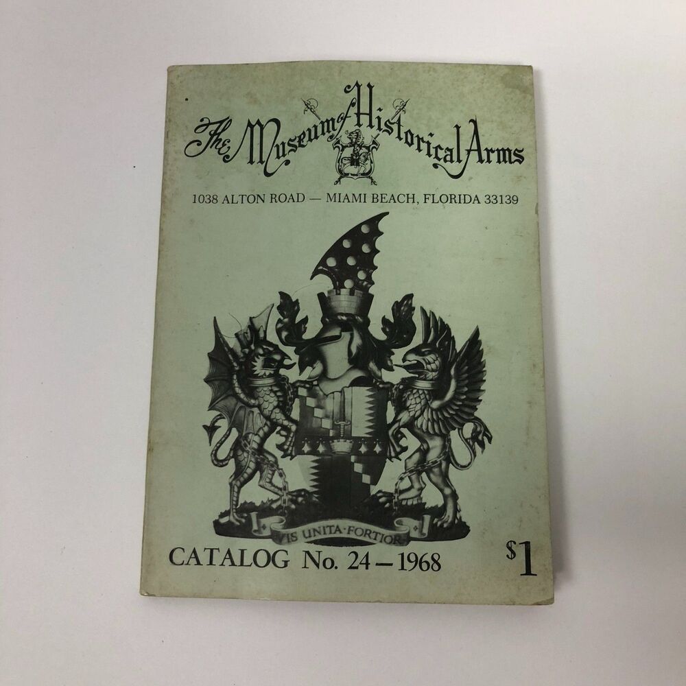 1968 The Museum of Historical Arms Catalog No. 24 Vintage Paperback